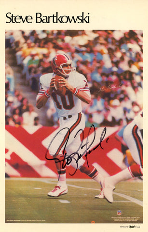 Steve Bartkowski Signed Atlanta Falcons Mini Poster 28/50 BAS 46106