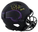 Vikings Randy Moss HOF 18 Signed Eclipse Full Size Speed Proline Helmet BAS Wit