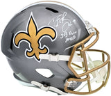 DREW BREES AUTOGRAPHED SAINTS FLASH FULL SIZE HELMET SB XLIV MVP BECKETT 197105