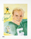 PAUL HORNUNG AUTOGRAPHED 12X15 LITHOGRAPH PHOTO GREEN BAY PACKERS BECKETT 156450