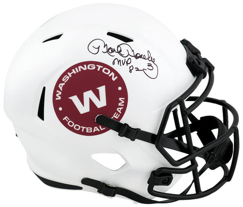 Mark Moseley Signed Washington (WFT) Lunar F/S Rep Helmet w/MVP - (SCHWARTZ COA)