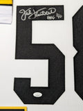 FRAMED PITTSBURGH STEELERS JACK LAMBERT AUTOGRAPHED INSCRIBED JERSEY JSA COA