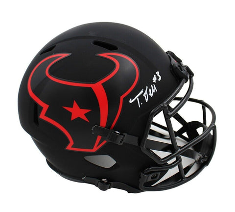 Tank Dell Signed Houston Texans Speed Full Size Eclipse NFL Helmet