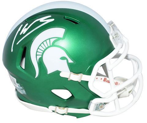 KENNETH WALKER III SIGNED MICHIGAN STATE SPARTANS SPEED MINI HELMET BECKETT