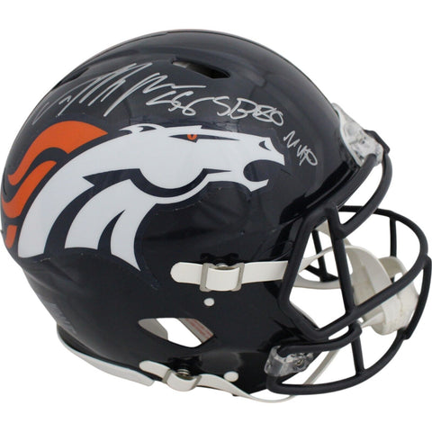 Von Miller Autographed Denver Broncos TB Authentic Helmet SB50 MVP Beckett 48674