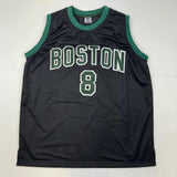 Autographed/Signed Kristaps Porzingis Boston Black Basketball Jersey JSA COA