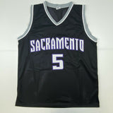 Autographed/Signed DE'AARON FOX Sacramento Black Jersey Beckett BAS COA Auto