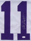 Joe Kapp Signed White Vikings Jersey (JSA) NFL Champion (1969)7 TD Passes 1 Game