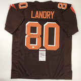 Autographed/Signed JARVIS LANDRY Cleveland Brown Football Jersey JSA COA Auto