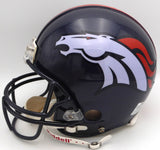 John Elway Autographed Blue Full Size Authentic Helmet Broncos Beckett BL65388