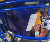 MATTHEW STAFFORD Autographed Rams Custom Visor Speed Flex Helmet FANATICS