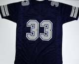 Tony Dorsett Autographed Blue/Grey Pro Style Jersey w/ 2 Stats - Beckett W Holo