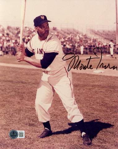 Monte Irvin Autographed New York Giants 8x10 Photo Beckett 45241