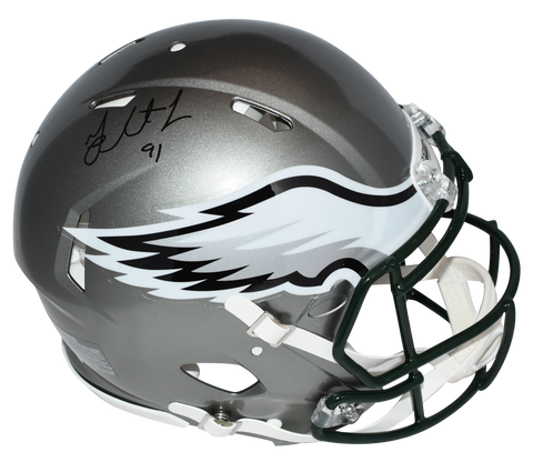 FLETCHER COX SIGNED PHILADELPHIA EAGLES AUTHENTIC FLASH HELMET BECKETT