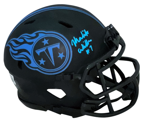 MALIK WILLIS SIGNED AUTOGRAPHED TENNESSEE TITANS ECLIPSE MINI HELMET BECKETT