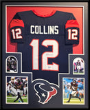 FRAMED HOUSTON TEXANS NICO COLLINS AUTOGRAPHED SIGNED JERSEY BECKETT HOLO