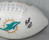 Jim Langer Autographed Miami Dolphins Logo Football W/ HOF- SGC Authenticated