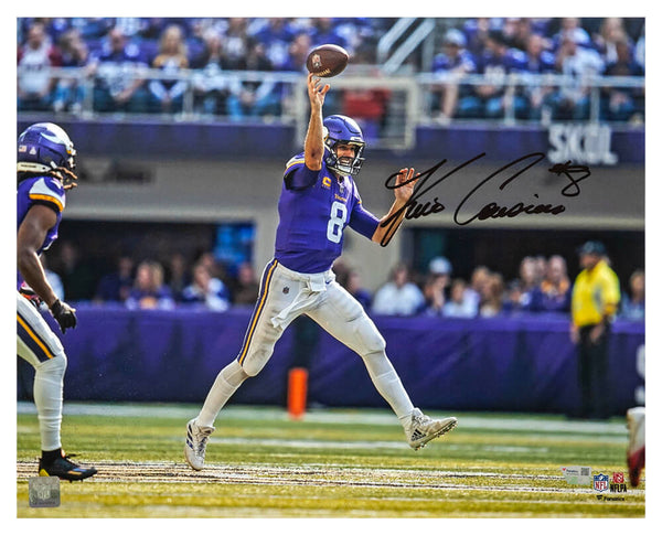 Kirk Cousins Signed Vikings Jump Pass Action 16x20 Photo - (Fanatics COA)