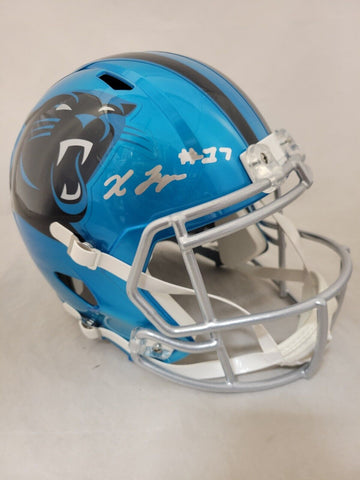 XAVIER LEGETTE SIGNED CAROLINA PANTHERS F/S FLASH SPEED REP HELMET BECKETT QR