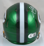 Lukas Van Ness Autographed Packers Flash Speed Mini Helmet - Beckett W Hologram