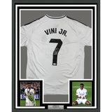 Framed Autographed/Signed Vini Vinicius Jr. #7 35x39 Real Madrid Jersey BAS COA