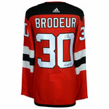 MARTIN BRODEUR Autographed "HOF 18" New Jersey Devils Authentic Jersey FANATICS