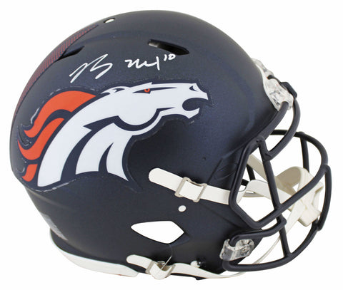 Broncos Bo Nix Authentic Signed Full Size Speed Proline Helmet BAS Witnessed