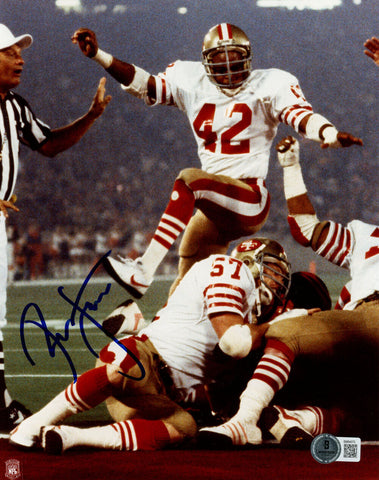 Ronnie Lott Autographed San Francisco 49ers 8x10 Photo Beckett 45682