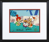 Bill Hanna & Joe Barbera Signed & Framed 9.5X12.5 Animation Cel LE #73/300 BAS