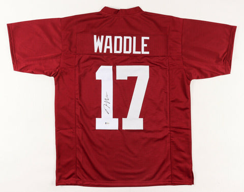 Jaylen Waddle Signed Alabama Crimson Tide Jersey (Beckett COA) Dolphins #1 Pk WR