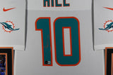 Tyreek Hill Autographed Miami Dolphins Nike Game White Framed Jersey Beckett