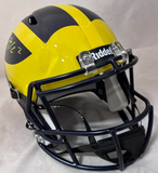 BLAKE CORUM SIGNED MICHIGAN WOLVERINES F/S SPEED REPLICA HELMET BECKETT QR COA