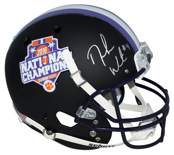 DESHAUN WATSON SIGNED CLEMSON TIGERS 2016 CHAMPS BLACK FULL SIZE HELMET BECKETT