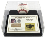 Tigers Al Kaline Signed Thumbprint Baseball LE #'d/200 w/ Display Case BAS