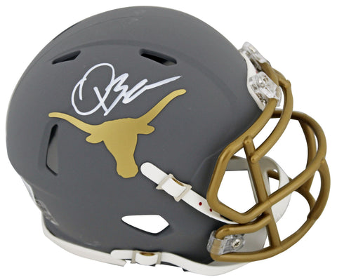 Texas Quinn Ewers Authentic Signed Slate Speed Mini Helmet BAS Witnessed