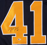 Justin Falk Signed Sabres Jersey (Beckett COA) Buffalo Defenseman