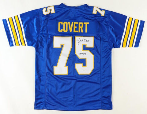 Jim Covert Signed Pittsburgh Panthers Jersey Inscribed "CHOF 2003"(JSA COA) Pitt