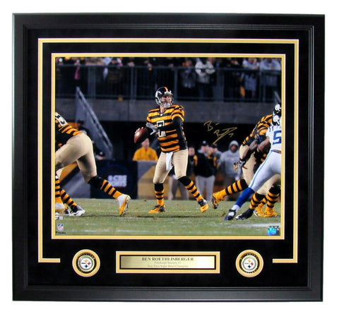 Ben Roethlisberger Autographed 16x20 Photo Pittsburgh Steelers Framed Fanatics