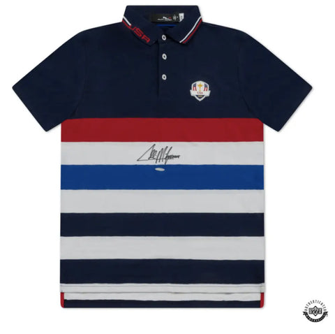 Collin Morikawa Autographed USA 2023 Ryder Cup Thursday Polo Shirt UDA