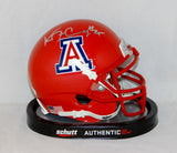 Ka'Deem Carey Autographed Arizona Wildcats Red Mini Helmet- JSA Witnessed Auth