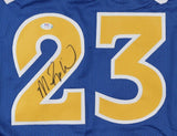 Mitch Richmond Signed Golden State Warriors Jersey (PSA) 6xNBA All Star Guard