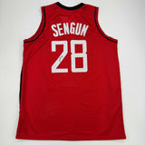 Autographed/Signed Alperen Sengun Houston Red Basketball Jersey Beckett BAS COA