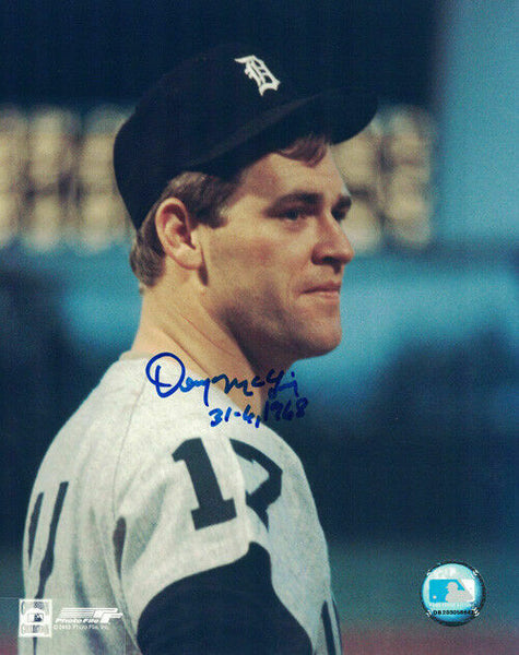 Denny Mclain Autographed Detroit Tigers 8x10 Photo 31-6 Close Up 15315