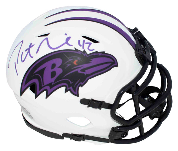 PAT RICARD AUTOGRAPHED BALTIMORE RAVENS LUNAR SPEED MINI HELMET BECKETT