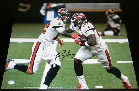 RONALD JONES II SIGNED TAMPA BAY BUCS BUCCANEERS 16x20 PHOTO W/ TOM BRADY