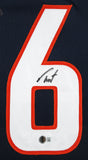 Troy Franklin Authentic Signed Navy Pro Style Framed Jersey BAS Witnessed