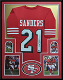 FRAMED SAN FRANCISCO 49ERS DEION SANDERS AUTOGRAPHED SIGNED JERSEY BECKETT HOLO