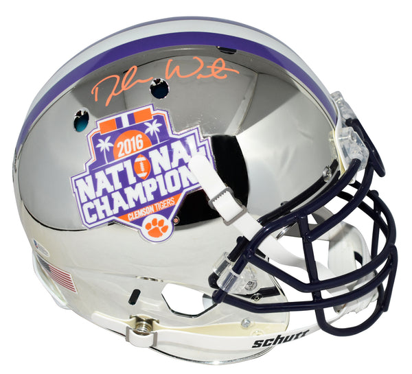 DESHAUN WATSON SIGNED CLEMSON TIGERS 2016 CHAMPS CHROME AUTHENTIC HELMET BECKETT