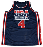 CHRISTIAN LAETTNER AUTOGRAPHED DREAM TEAM USA #4 BASKETBALL JERSEY JSA