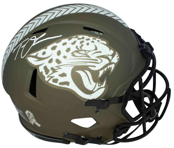 TREVOR LAWRENCE SIGNED JACKSONVILLE JAGUARS SALUTE TO SERVICE AUTHENTIC HELMET